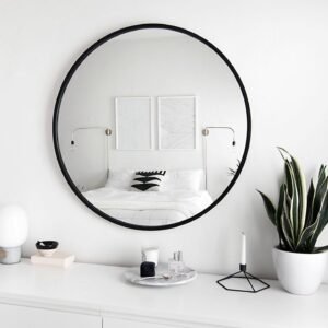 BE MATT BLACK ROUND MIRROR 50/60/70/80CM