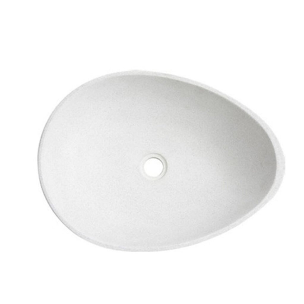 BOAE EGG WHITE CASTSTONE BASIN BE04-3