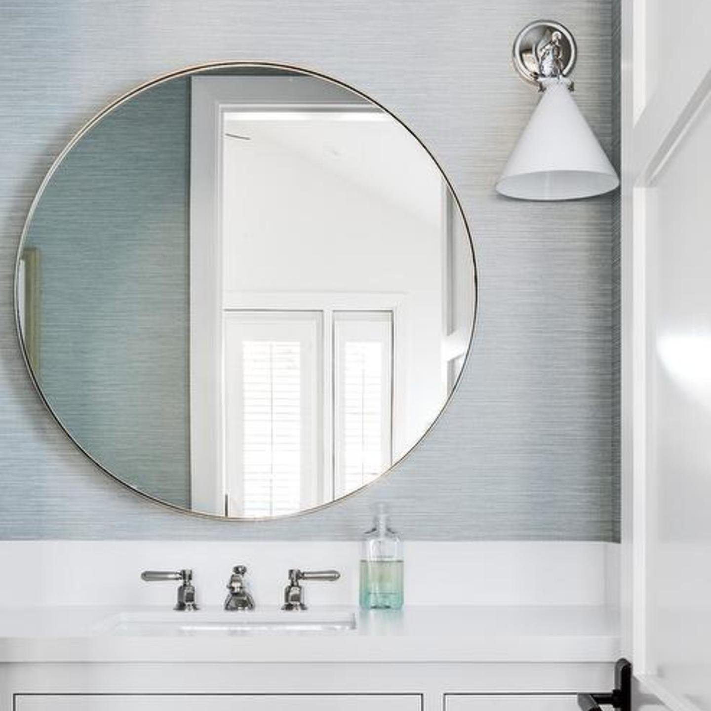 BE CHROME ROUND MIRROR 60CM