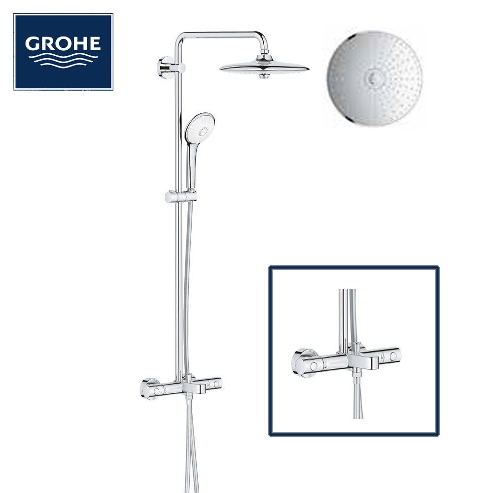 GROHE 26114002 Euphoria System 260 Shower System With Bath Thermostat For Wall Mounting