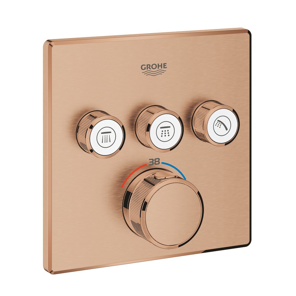 GROHE Grohtherm SmartControl Thermostatic Bath Mixer Square 29 126 DL01