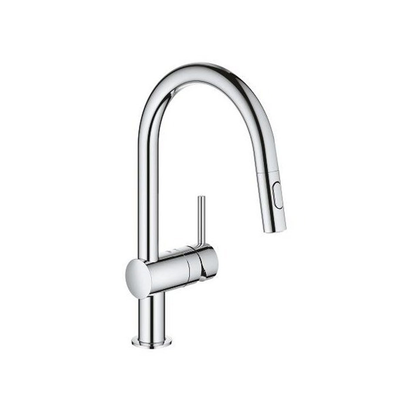 GROHE Minta C-Spout Chrome Pull-Out Dual Spray Kitchen Mixer - 32 321 002