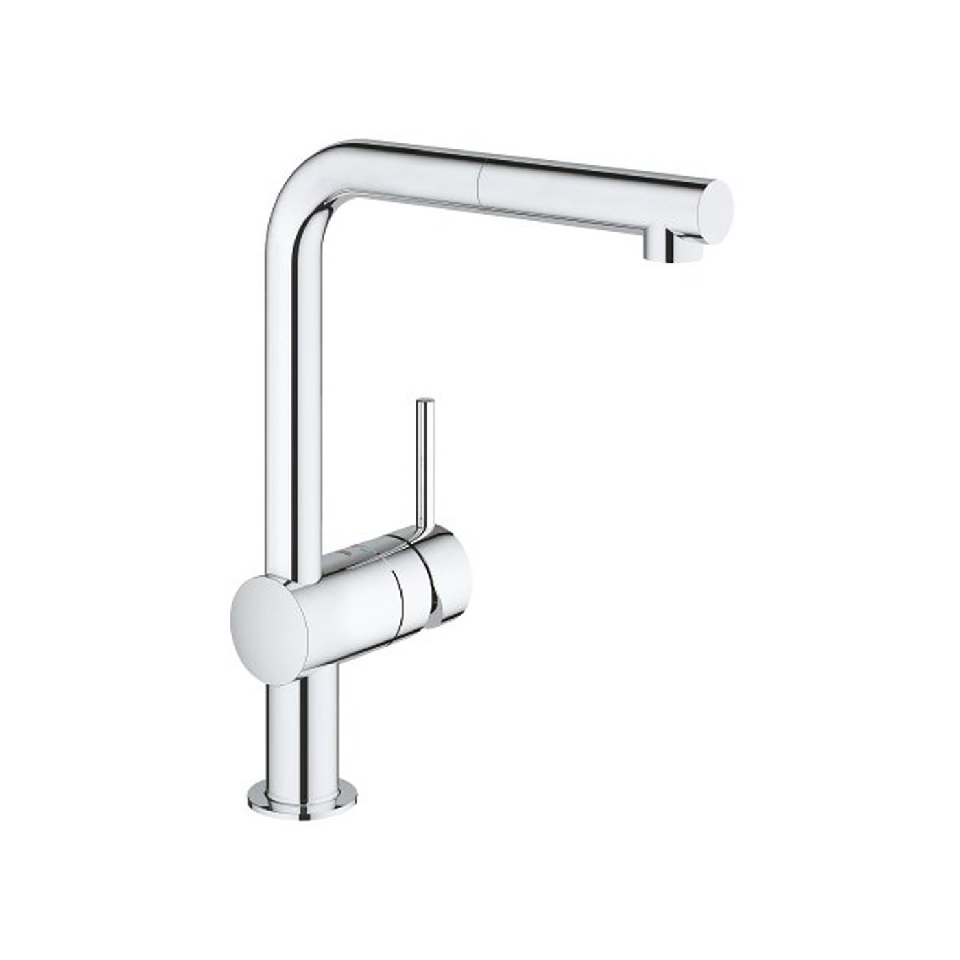 GROHE Minta L-Spout Chrome Pull-Out Mousseur Kitchen Mixer - 32 168 000