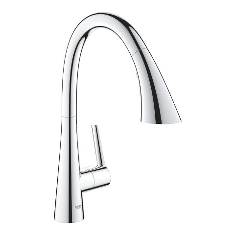 GROHE Zedra C-Spout Chrome Triple Spray Kitchen Mixer - 32 294 002
