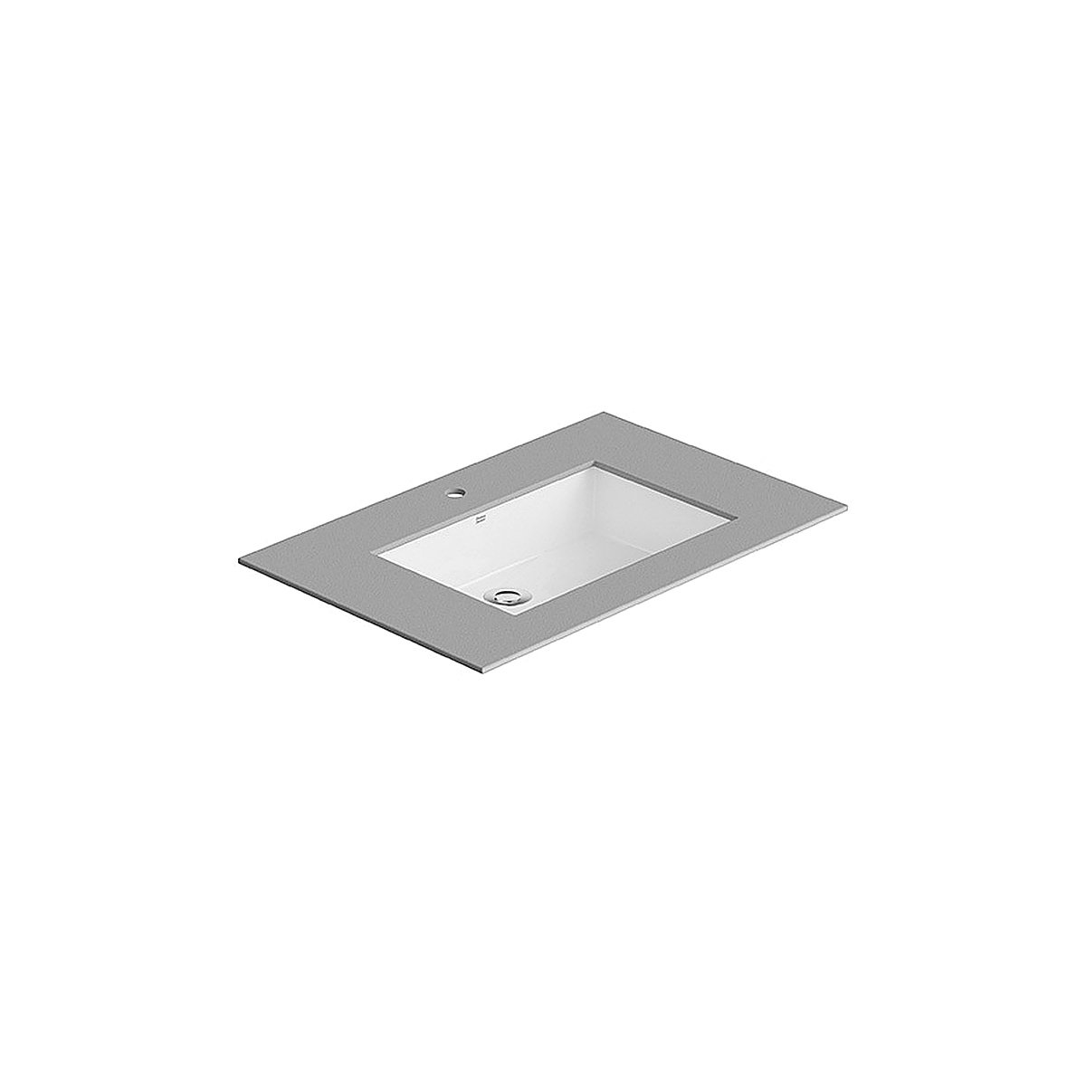 American Standard Flexio Thin Touch Square 600mm Undercounter Wash Basin - CCASF513-1000410F0 visual scale V3