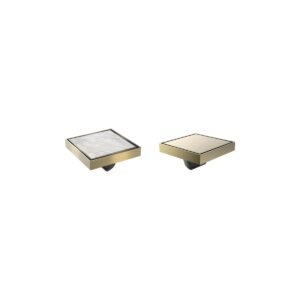 LAVASTONE SS Reversible Tile Insert Point Drain - SS 15036 SS 15036BG - Brushed Gold complete product image 20260531_143118