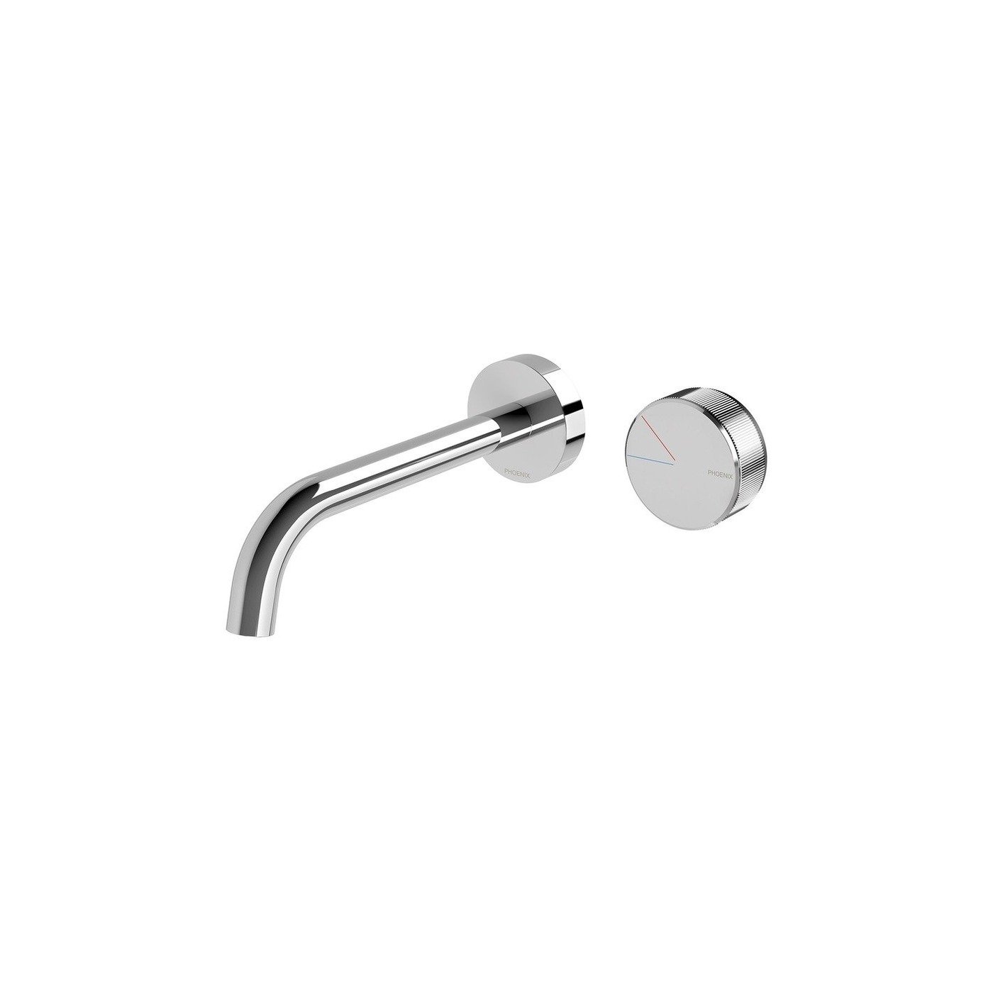 PHOENIX Axia Wall Basin / Bath Curved Outlet Mixer Set 180mm