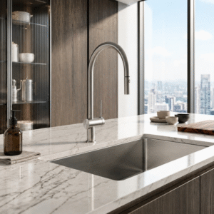 LUME KF 01 kitchen mixer in Stainless Steel finish