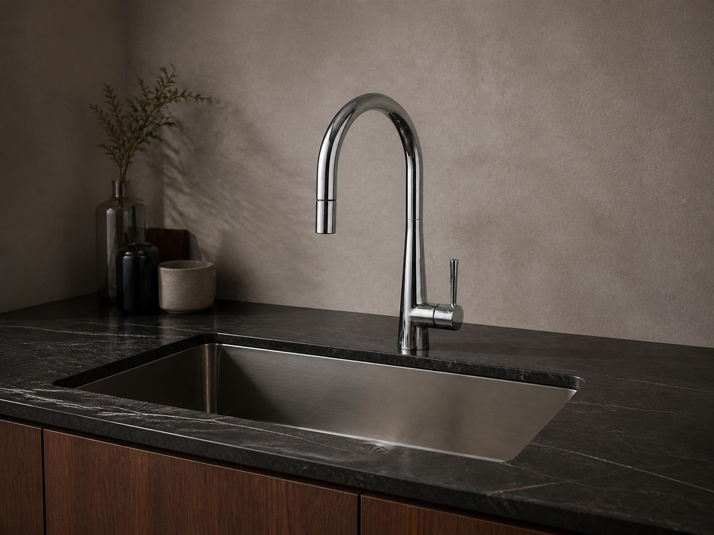 LUME KF 03 kitchen mixer in Chrome Polished finish