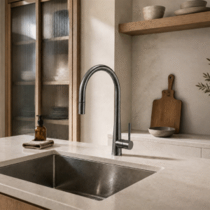 LUME KF 03 kitchen mixer in Gunmetal finish