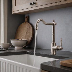 LUME KF 02 kitchen mixer in Stainless Steel finish